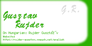 gusztav rujder business card